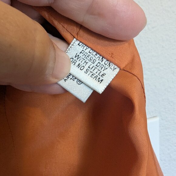 VERY RARE 80s USA MADE CALVIN KLEIN SUIT | 8 | EVC | Texas Longhorn Orange - Picture 15 of 16
